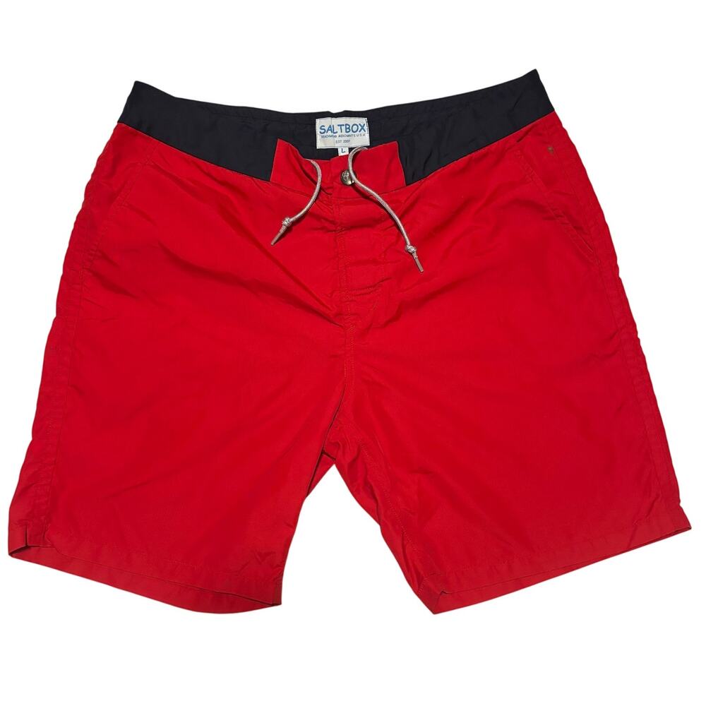 Saltbox Beachwear Board Shorts Mens L Red Bathing Surfing Swim Trunks Beach